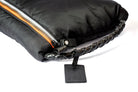 Black Lap It Up Corded bag with zip and straped hand with logo on a white background
