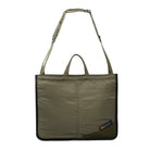 Olive and Camo medium size tote bag with strap on white background