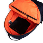 Orange and black interior with a tablet inside on a white background