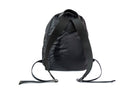 Black backpack on a white background