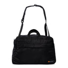 Black Weekender/Gym bag with strap and MInnessak logo on white background
