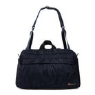 Navy Weekender/Gym bag with strap and MInnessak logo on white background