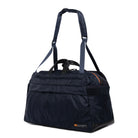 Navy Weekender/Gym bag with strap and MInnessak logo on white background