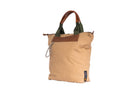 Beige Gripper tote bag made from deadstock Halley Stevensons dry waxed cotton with polypropylene handles and vintage Italian leather grips, handmade in London.
