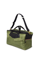 Olive with black accents with a strap on a white background