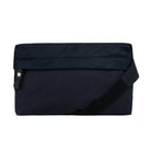 Black crossbody bag on a white background