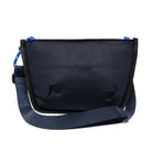 Navy & Orange shoulder/cross body bag with strap on white background
